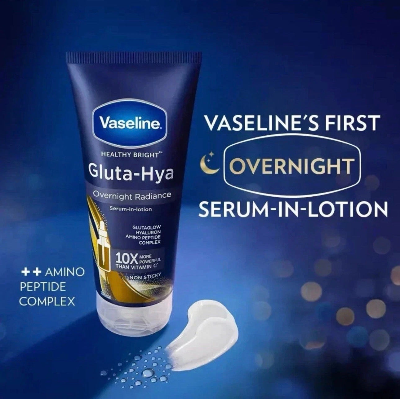 Vaseline Gluta-Hya Overnight Radiance Repair - Brightening Night Body Lotion 200ml