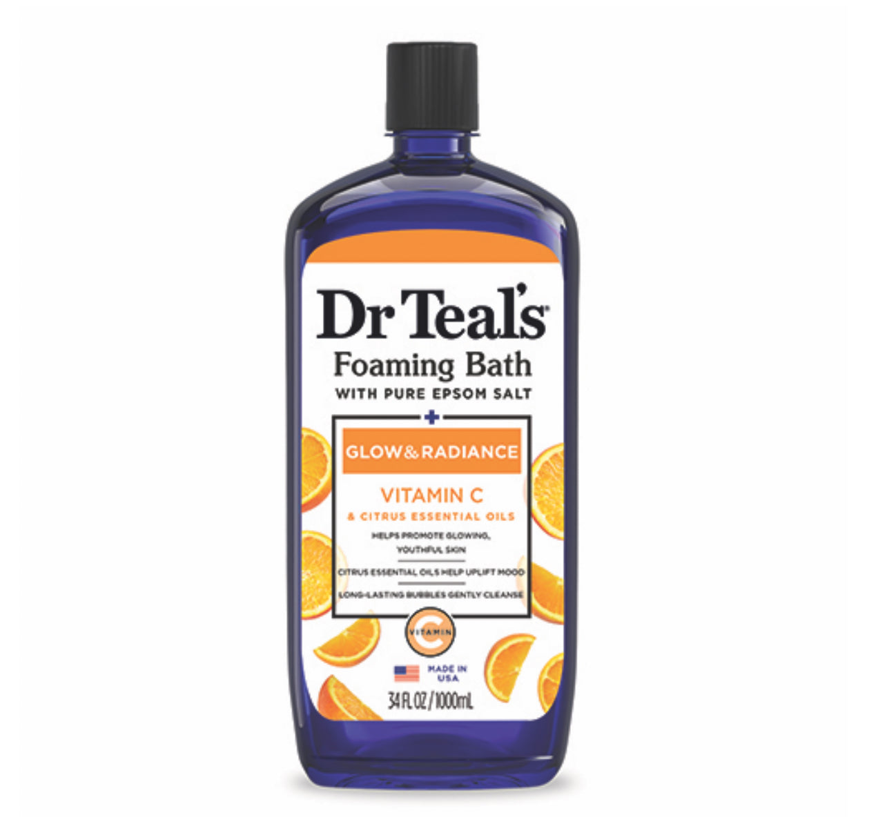 Dr Teals Foaming Bath Vit C Glow & Radiance Body Wash 1000ml