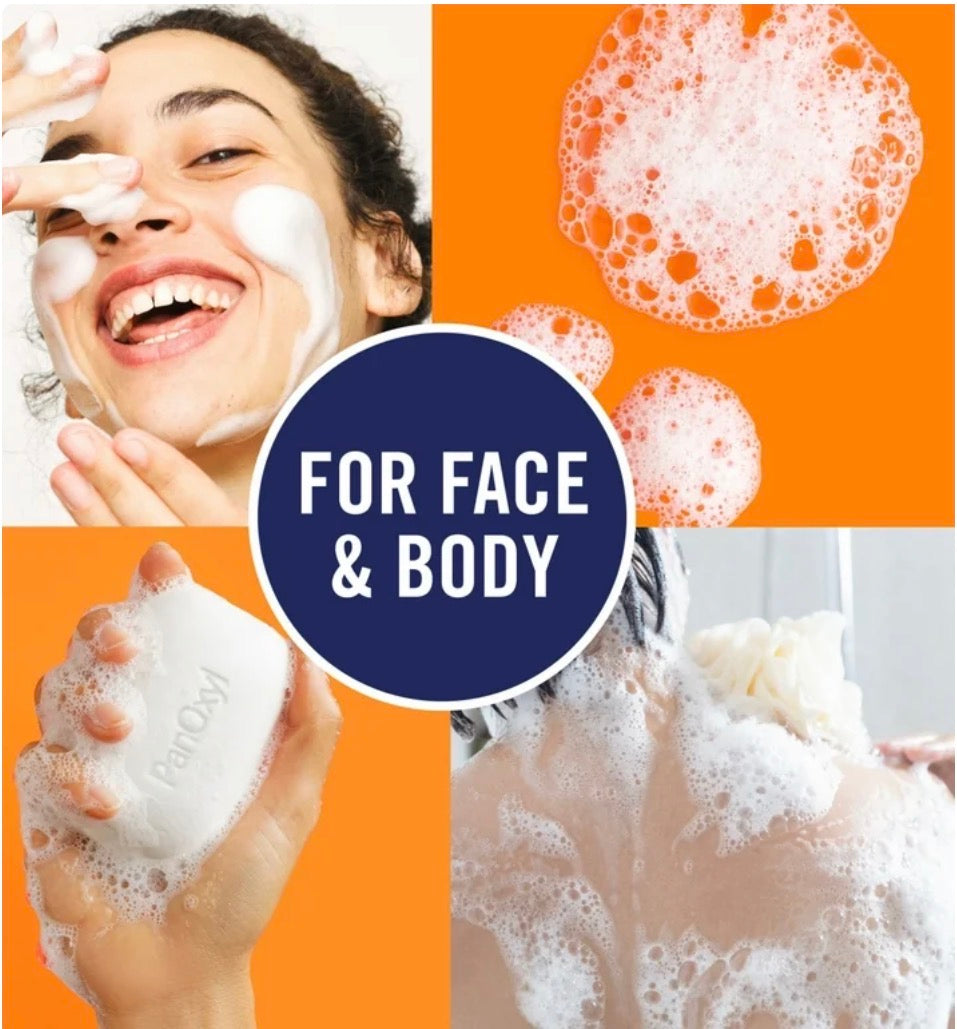 PanOxyl Acne Treatment Bar 10% Benzoyl Peroxide | Acne Cleansing Soap UK
