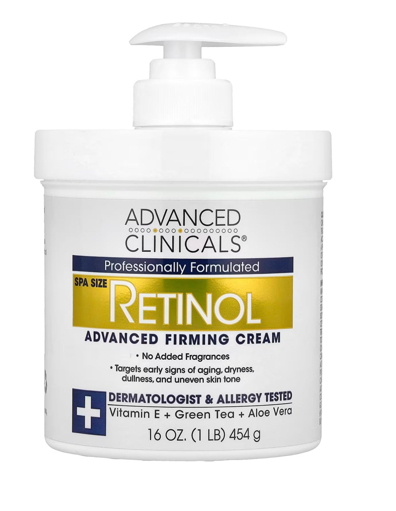 Advanced Clinicals Retinol Cream 454g