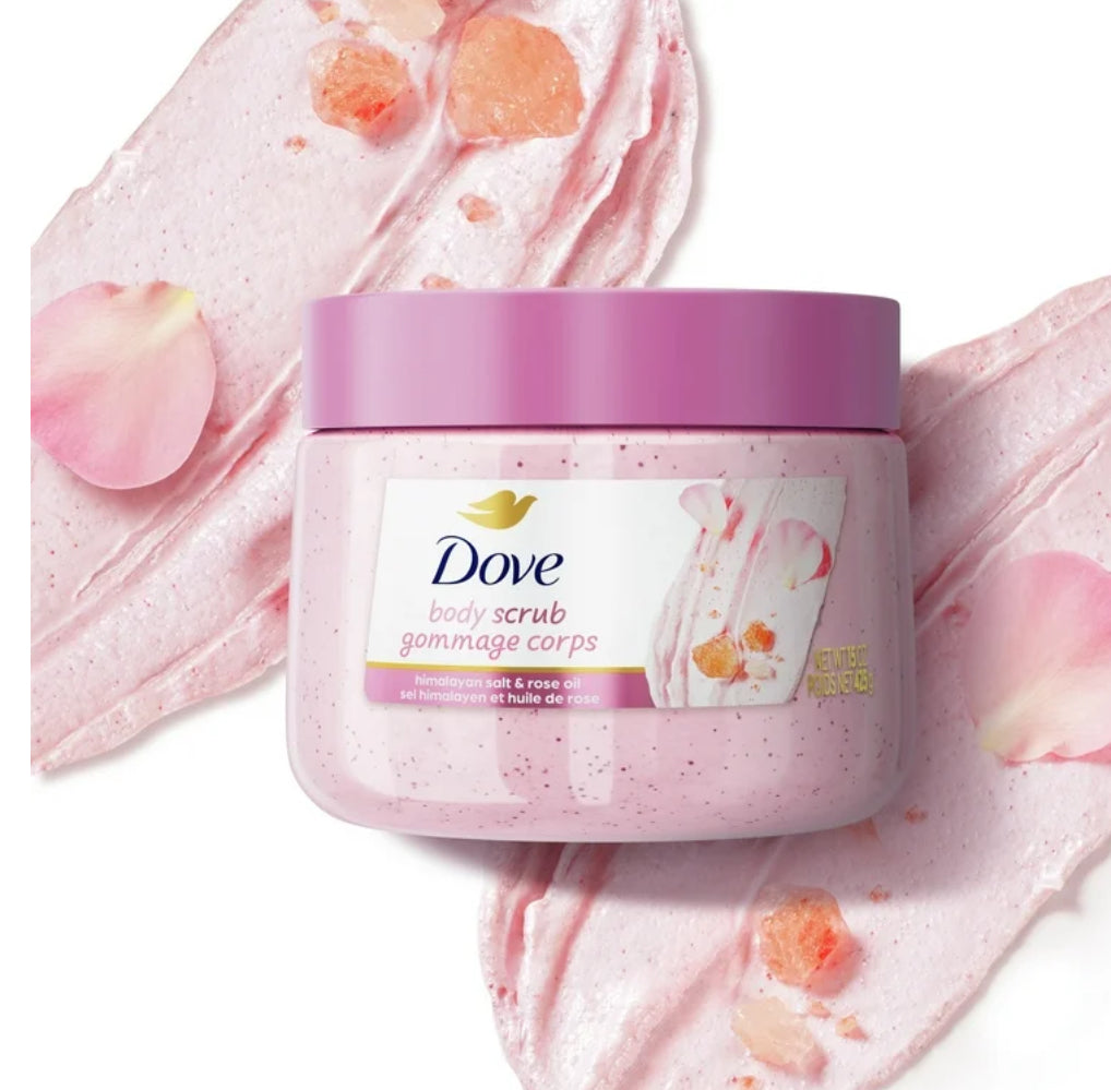 Dove Body Scrub Himalayan Salt & Rose Oil 225ml