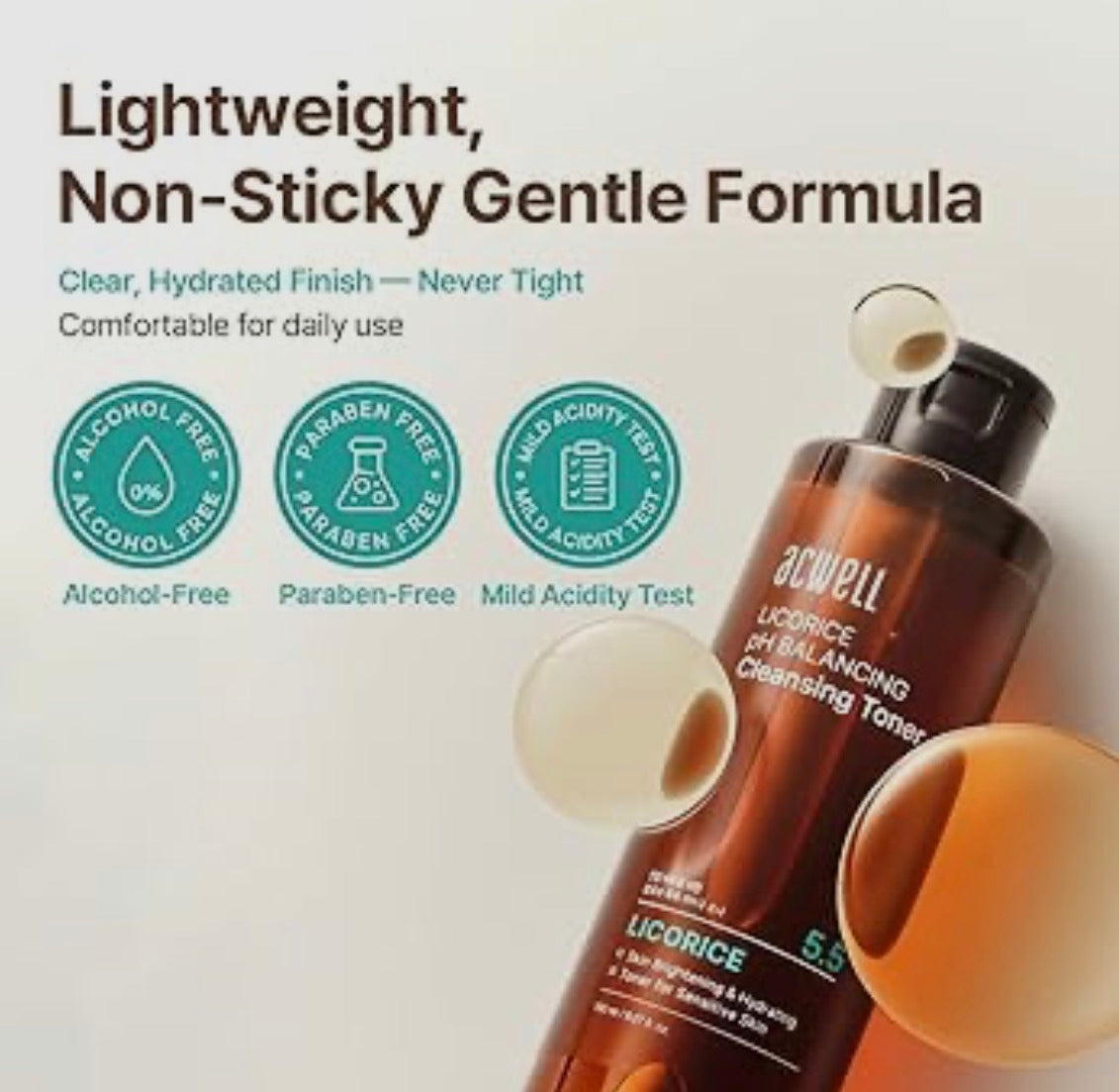 Acwell 5.5 Licorice PH Balancing Cleansing Toner 150ml