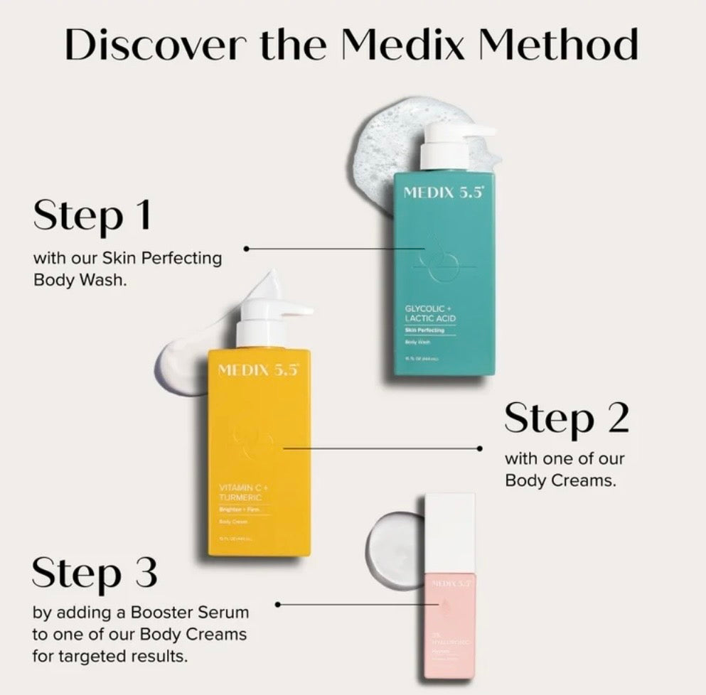Medix 5.5 Vitamin C + Turmeric Body Cream 444ml – Brightening & Firming Moisturiser