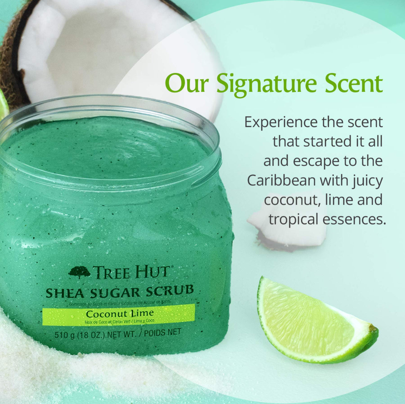 Tree Hut Shea Sugar Scrub Coconut & Lime Extract 510g