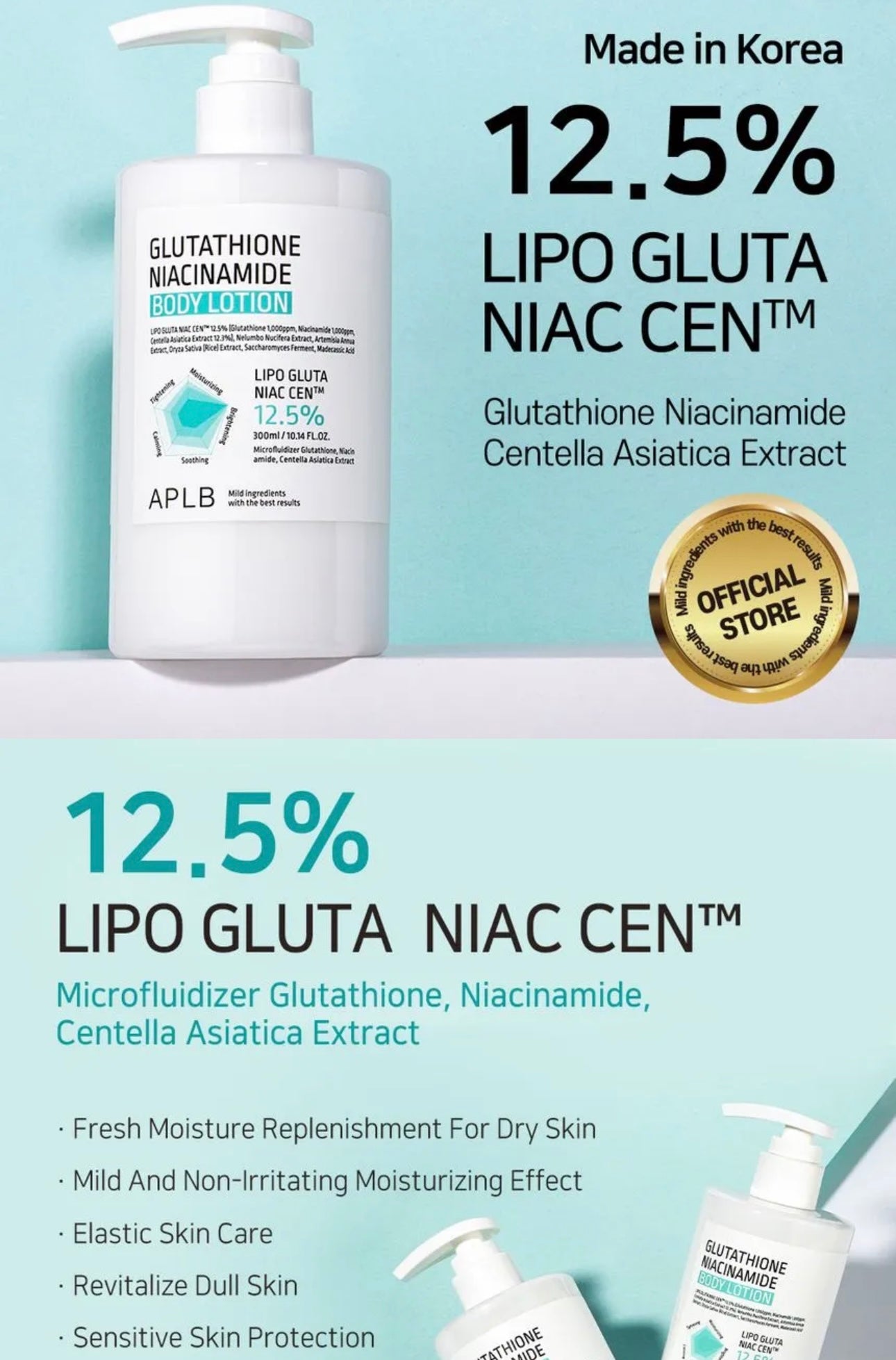 APLB- Glutathione Niacinamide Body Lotion 300ml