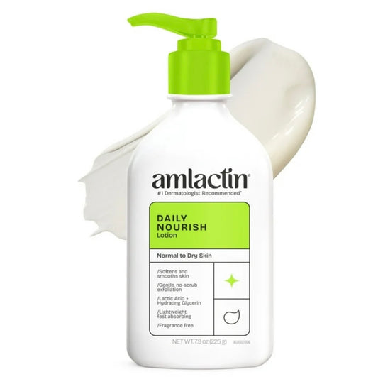 Amlactin Daily Nourish Body Lotion, 12% Lactic Acid for Dry Skin, Exfoliating 225g