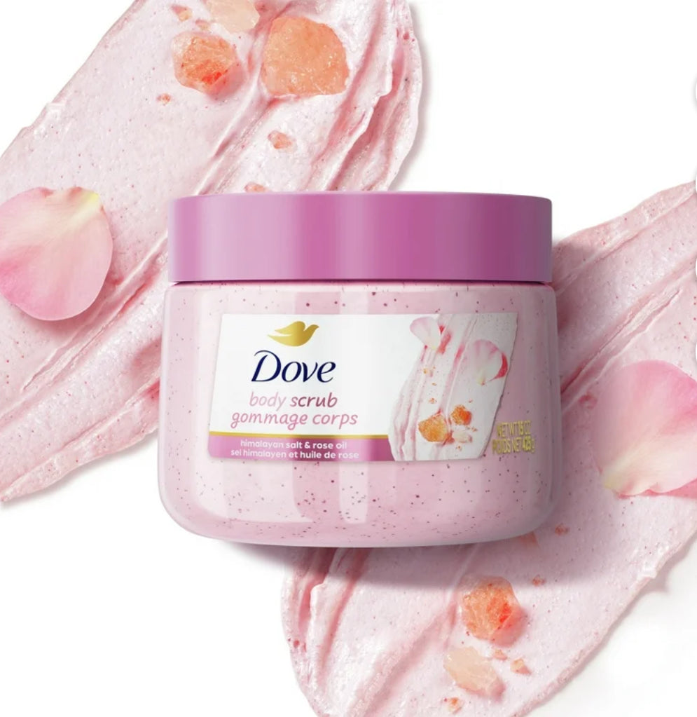 Dove Body Scrub Himalayan Salt & Rose Oil 225ml