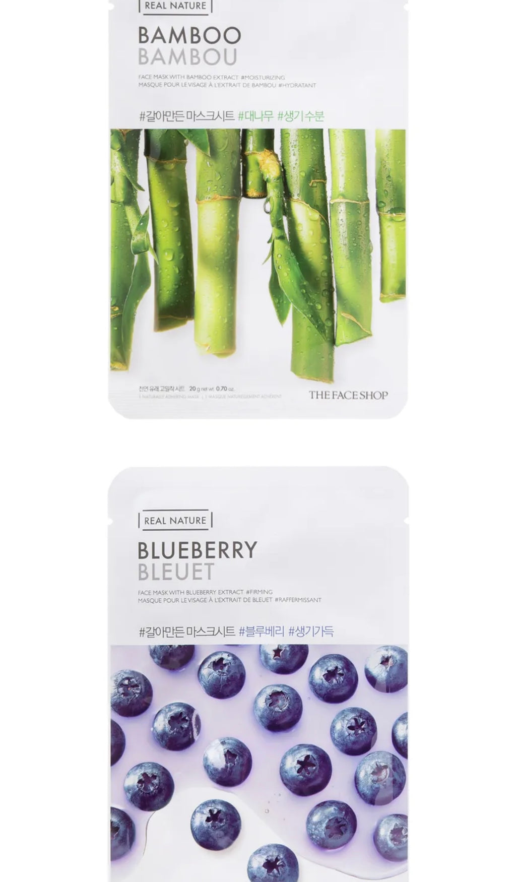 THE FACE SHOP - Real Nature Face Mask 1pc (20 Types)