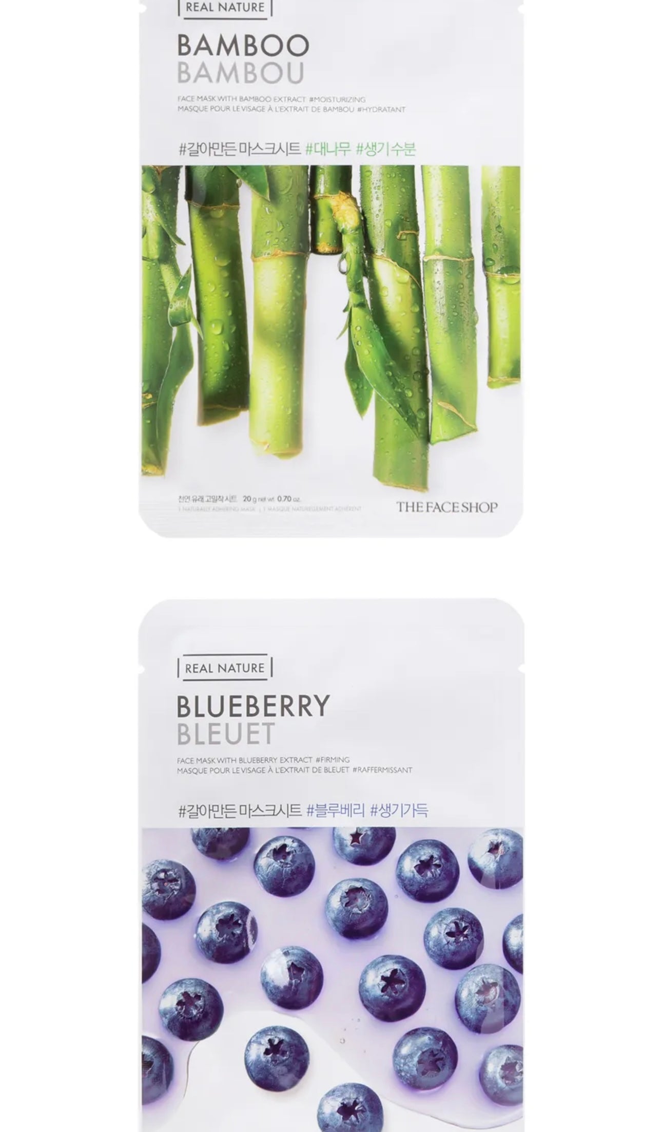 THE FACE SHOP - Real Nature Face Mask 1pc (20 Types)