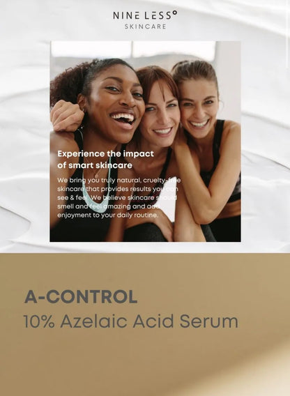 NINELESS A-Control 10% Azelaic Acid Serum 30ml – Acne & Redness Treatment