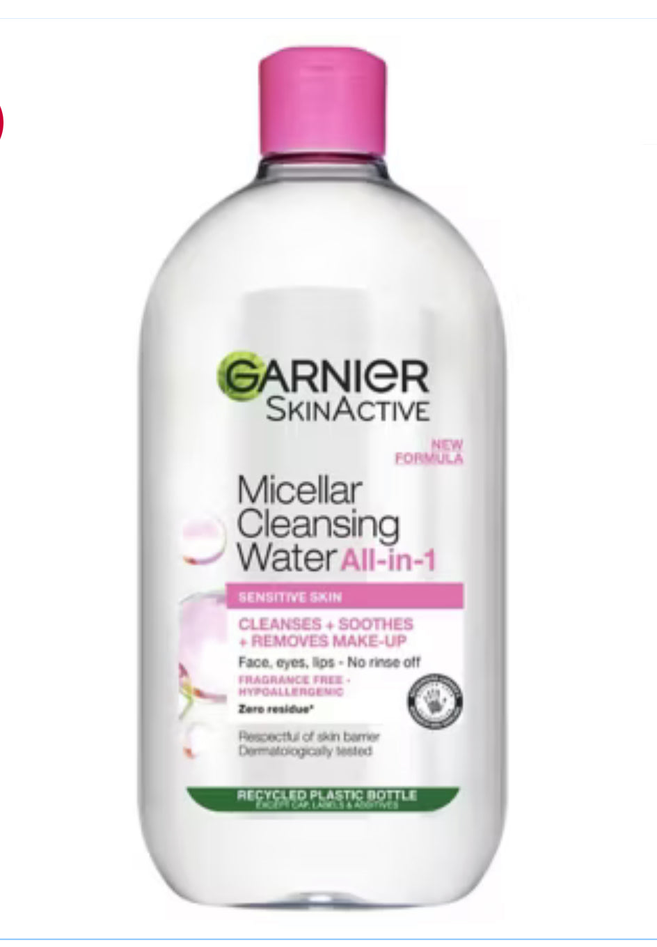 Garnier Micellar Water, Gentle Face Cleanser & Makeup Remover for Sensitive Skin, 700ml