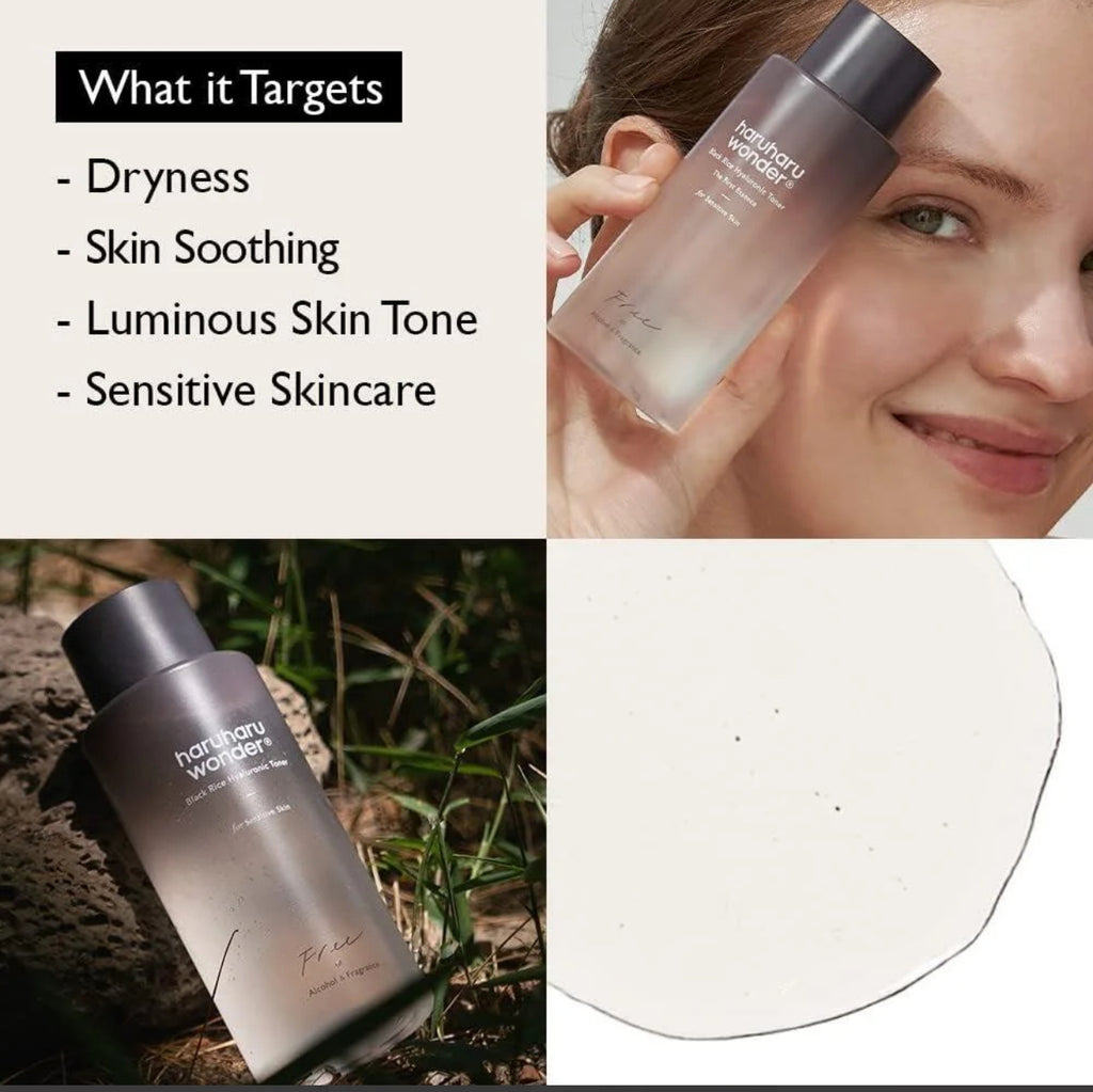 Haruharu Wonder Black Rice Hyaluronic The First Essence for Sensitive Skin Toner 150mls