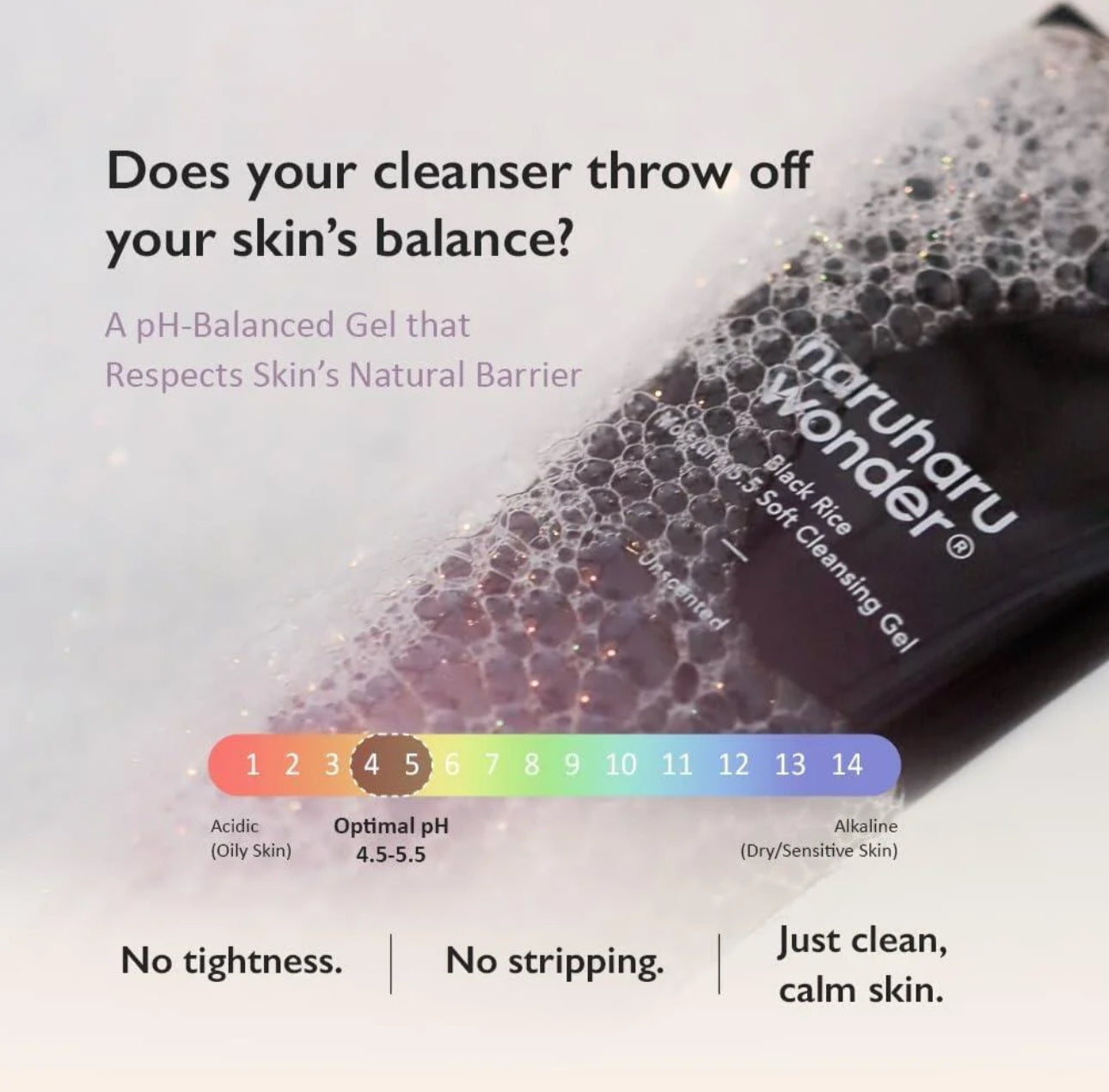 Haruharu Wonder Black Rice Moisture 5.5 Soft Cleansing Gel 100ml