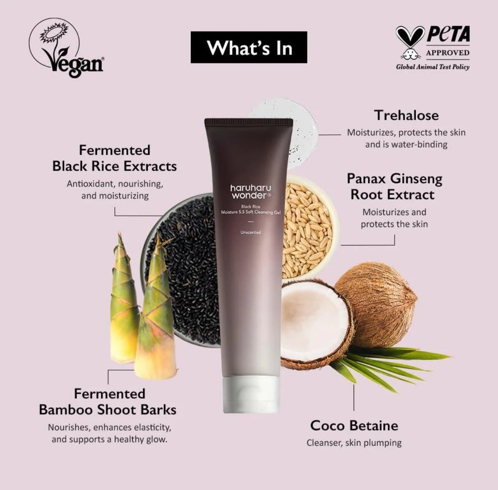 Haruharu Wonder Black Rice Moisture 5.5 Soft Cleansing Gel 100ml