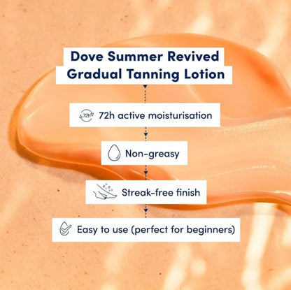 Dove Summer Revived Gradual Self-Tan For Face & Body - Light To Medium (75ml)