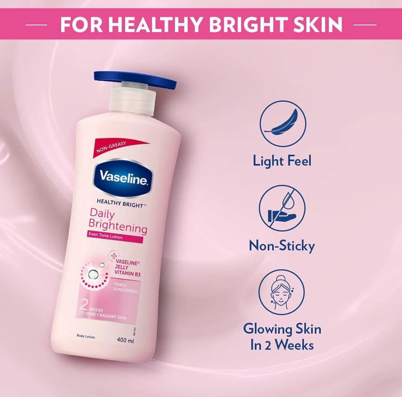 Vaseline Healthy Bright Daily Brightening Even Tone Lotion - 600ml