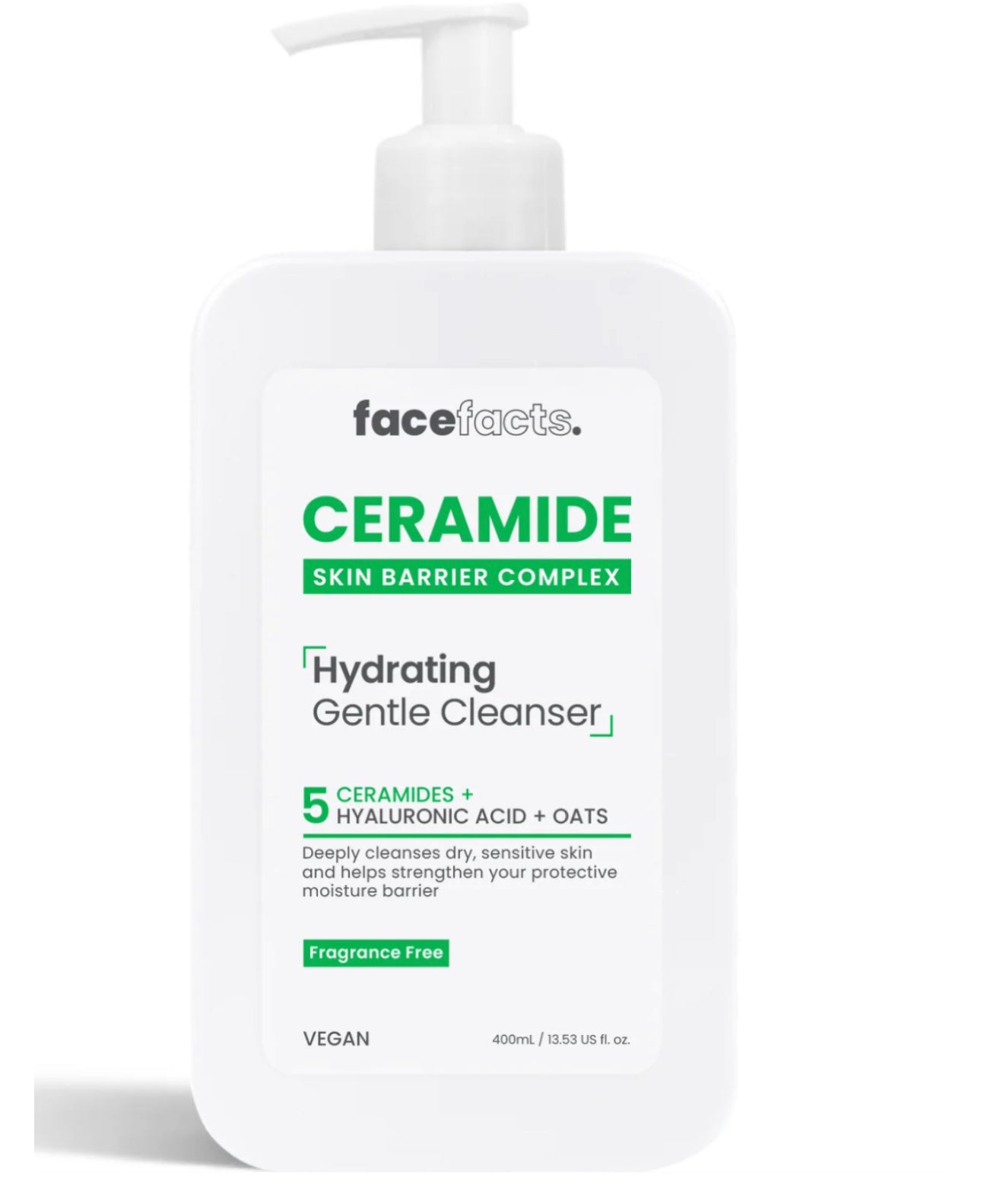 FaceFacts Ceramide Hydrating Gentle Cleanser 400ml