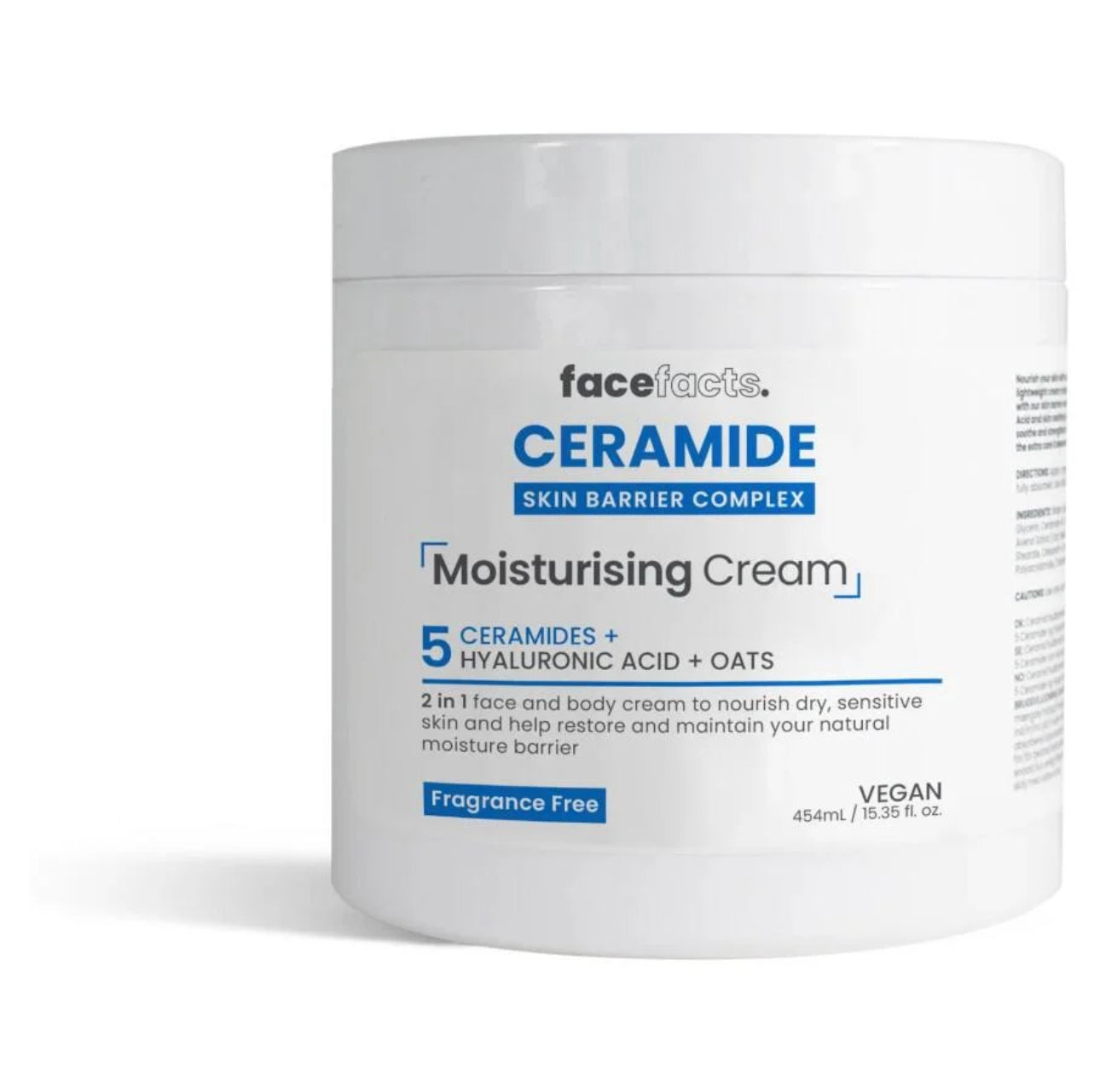 Face Facts Ceramide Moisturising Cream - 454ml