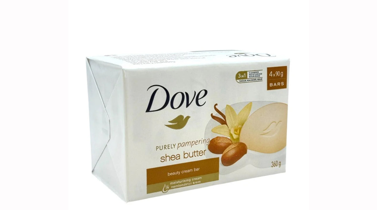 Dove Purely Pampering Shea Butter Beauty Cream Soap Bar - 4 Bars