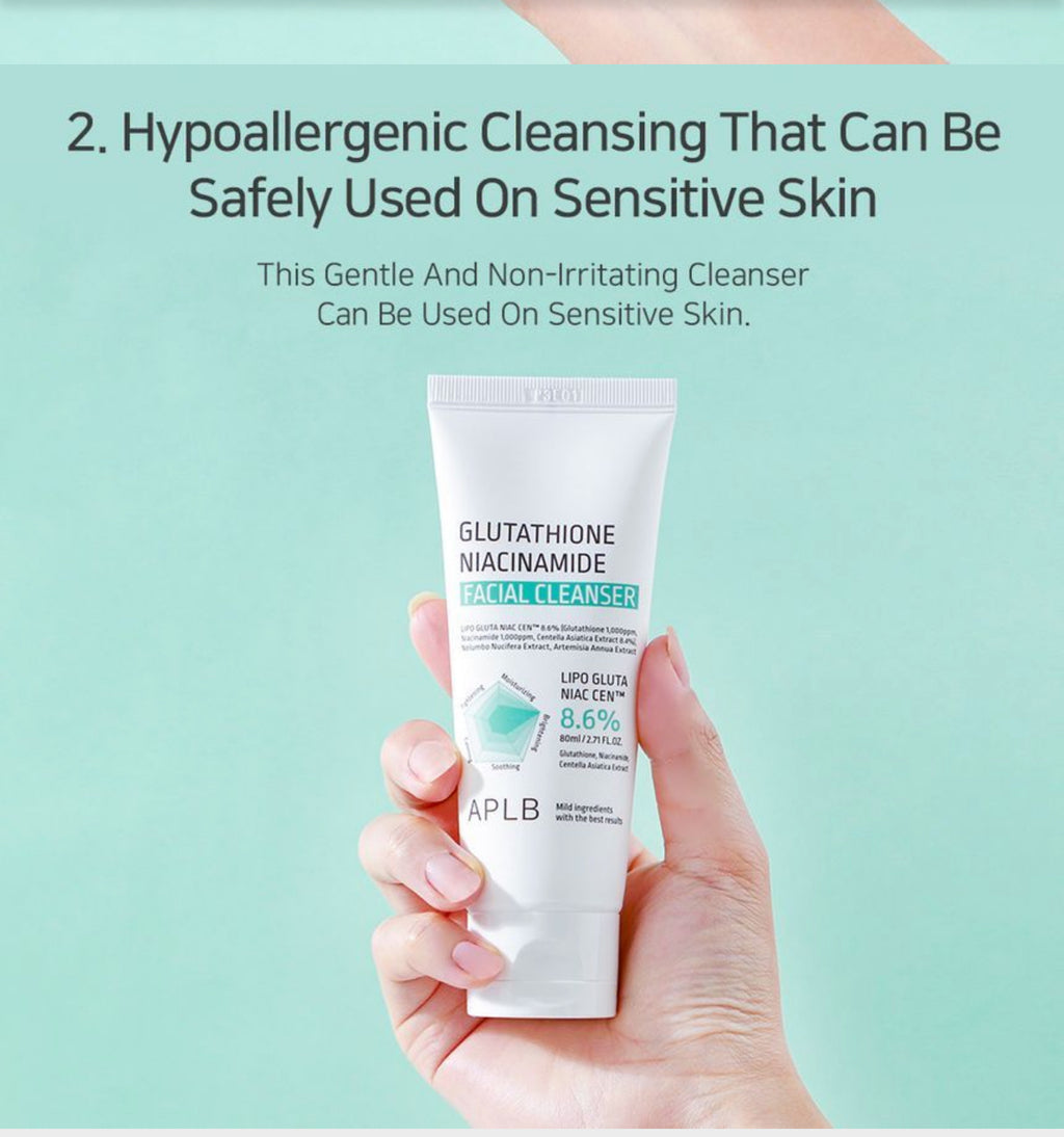 APLB Glutathione Niacinamide Facial Cleanser 80mls