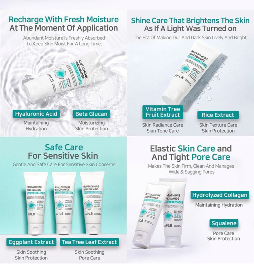 APLB Glutathione Niacinamide Facial Cleanser 80mls