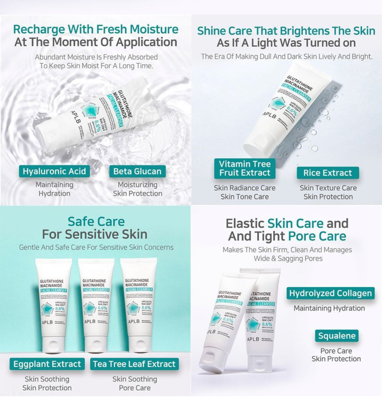 APLB Glutathione Niacinamide Facial Cleanser 80mls