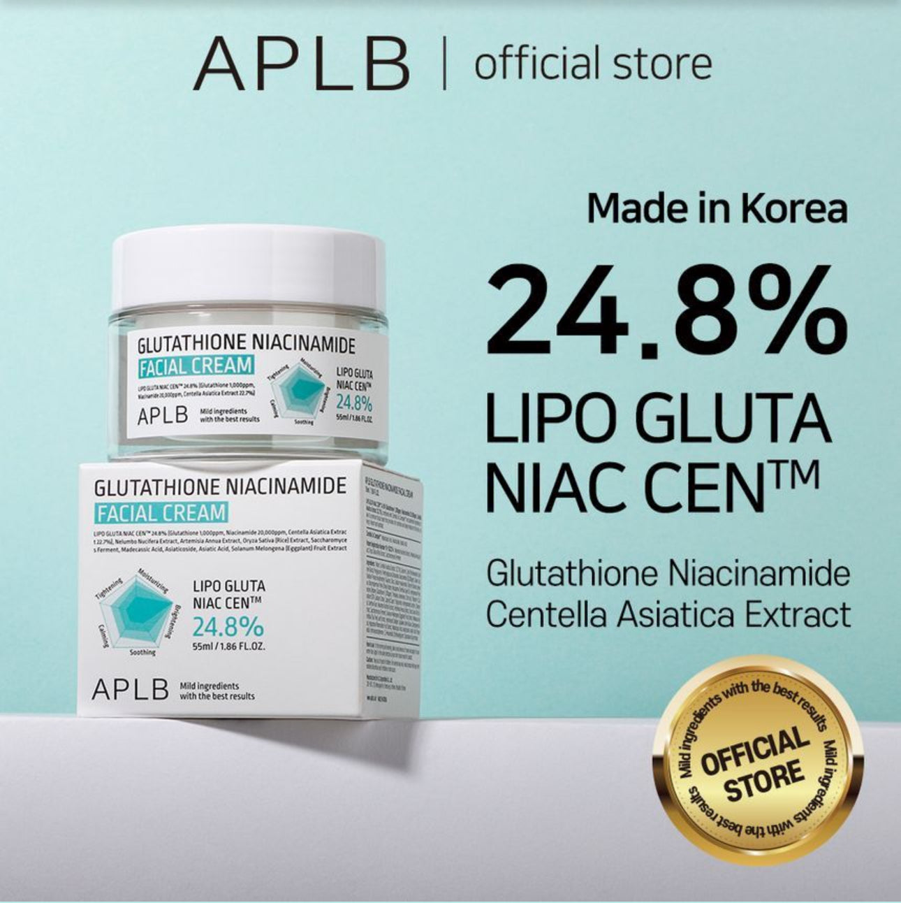 APLB Glutathione Niacinamide Facial Cream 55mls